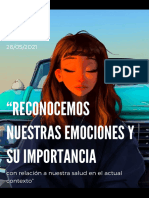 Reconocemos Nuestras Emociones y Su Importancia Con Relación A Nuestra Salud en El Actual Contexto