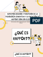 Aspectos Prácticos y Básicos de La Psicología Educativa, y La Creación de Rapport Con Los Clientes