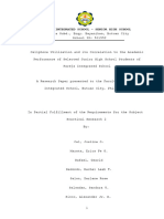 Cellphone Utilization and Its Correlation To The Academic Performance of Selected Students of Pareja Integrated School 1