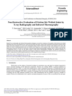 Non-Destructive Evaluation of Friction Stir Welded Joints by X-Ray Radiography and Infrared Thermography