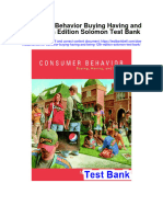 Instant Download Consumer Behavior Buying Having and Being 12th Edition Solomon Test Bank PDF Scribd