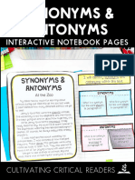 Interactive Notebook Pages