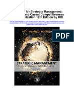 Instant Download Test Bank For Strategic Management Concepts and Cases Competitiveness and Globalization 12th Edition by Hitt PDF Scribd