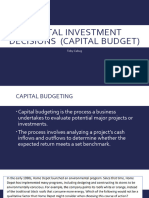 Capital Budgeting