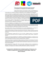 Intersindical Francesa - en Argentina, La Democracia y Los Derechos Fundamentales Están Amenazados