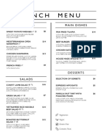 PRH Lunch Menu