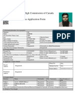 Shokur Ali Application Form PDF - Canada