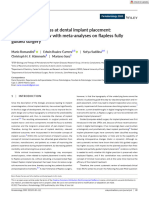 Minimal Invasiveness at Dental Implant Placement A Systematic Review With Meta-Analyses On Flapless Fully Guided Surgery