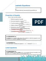 Bridge 2 Linear and Quadratic Equations