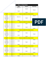 1st Year Schedule