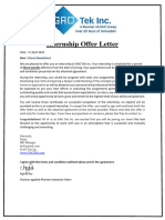 Charu Khandelwal Internship Offer Letter