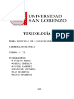 Toxicidad de Los Medicamentos Toxicologia - Grupo 5