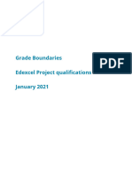 Grade Boundaries January 2021 Project