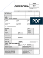 Accident and Incident Report