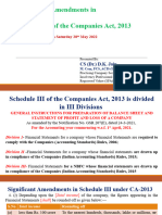 Amendment in Schedule III at Icsi Indore On 28052022