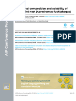 Nutritional Composition and Solubility of Edible Bird Nest (Aerodramus Fuchiphagus)