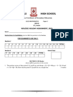 Pp2 Form 3 Mathematics December 2023 Holiday Assignment Assignments - Form 3 - Mathematics