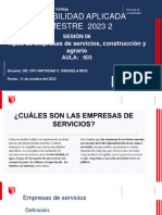 Sesion 6 Tipos de Empresas de Servicios, Construccion y Agrario