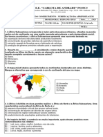 7º Ano Avaliação - 2º Bimestre - África