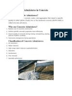 Admixtures in Concrete - Notes