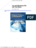 Full Download Ethical Theory and Business 9th Edition Arnold Test Bank