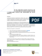 Actualizacion de Especificaciones Tecnicas de Equipamiento Sanitario 1