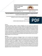 Educação Ambiental e o Currículo Dos Cursos Técnicos Integrados No Campus Sorriso Do Instituto Federal de Mato Grosso