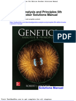 Full Download Genetics Analysis and Principles 5th Edition Brooker Solutions Manual