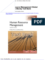 Full Download Human Resource Management Global 13th Edition Mondy Test Bank