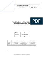 3.8. Pr. SGC 12 Procedimiento para La Gestión de Incidentes, Productos No Conformes y Retiro de Producto