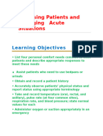 Assessing Patients and Managing Acute Situation