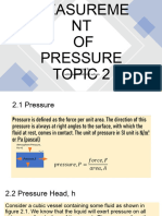 Topic 2 Measurement of Pressure