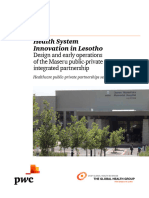 Health System Innovation in Lesotho: Design and Early Operations of The Maseru Public-Private Integrated Partnership