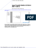 Doosan Dielsel Forklift d60s 5 d70s 5 Part Book Sb1112e12