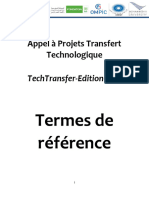 TechTransfer2021 Termes de Reference