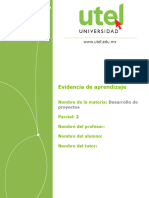 Desarrollo de Proyectos - Evidencia de Aprendizaje - P2 - P