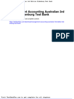 Management Accounting Australian 3rd Edition Eldenburg Test Bank