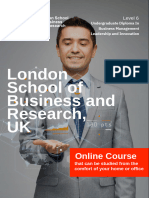 Level 6 Diploma in Business Management Leadership and Innovation - Delivered Online by LSBR, UK