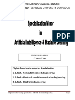 Specilization in Ai&ml