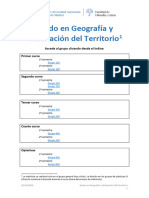 Grado en Geografía y Ordenación Del Territorio