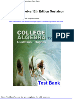 College Algebra 12th Edition Gustafson Test Bank