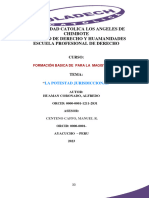 Universidad Catolica Los Angeles de Chimbote Facultad de Derecho Y Huamanidades Escuela Profesional de Derecho