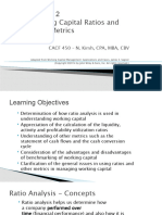 Working Capital Ratios and Other Metrics