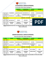 Horario 2023 - 1° y 2° Grado