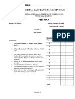 2023 Msce Physics Paper 1