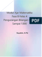 Modul Ajar Matematika - Pengurangan Bilangan Cacah Sampai Seribu - Fase B