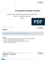 Compendio Unificado Gestion Base Datos