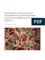 Rapid Analysis of Aflatoxins Without Derivatization Using Ultra Performance Liquid Chromatography and Fluorescence Detection