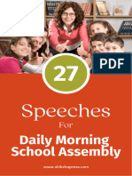 Speeches For School Morning Assembly by Shiksha Press