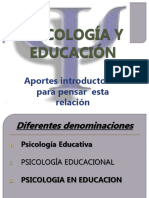 1 - La Relaciones Entre La Psicologia y Educacion 1